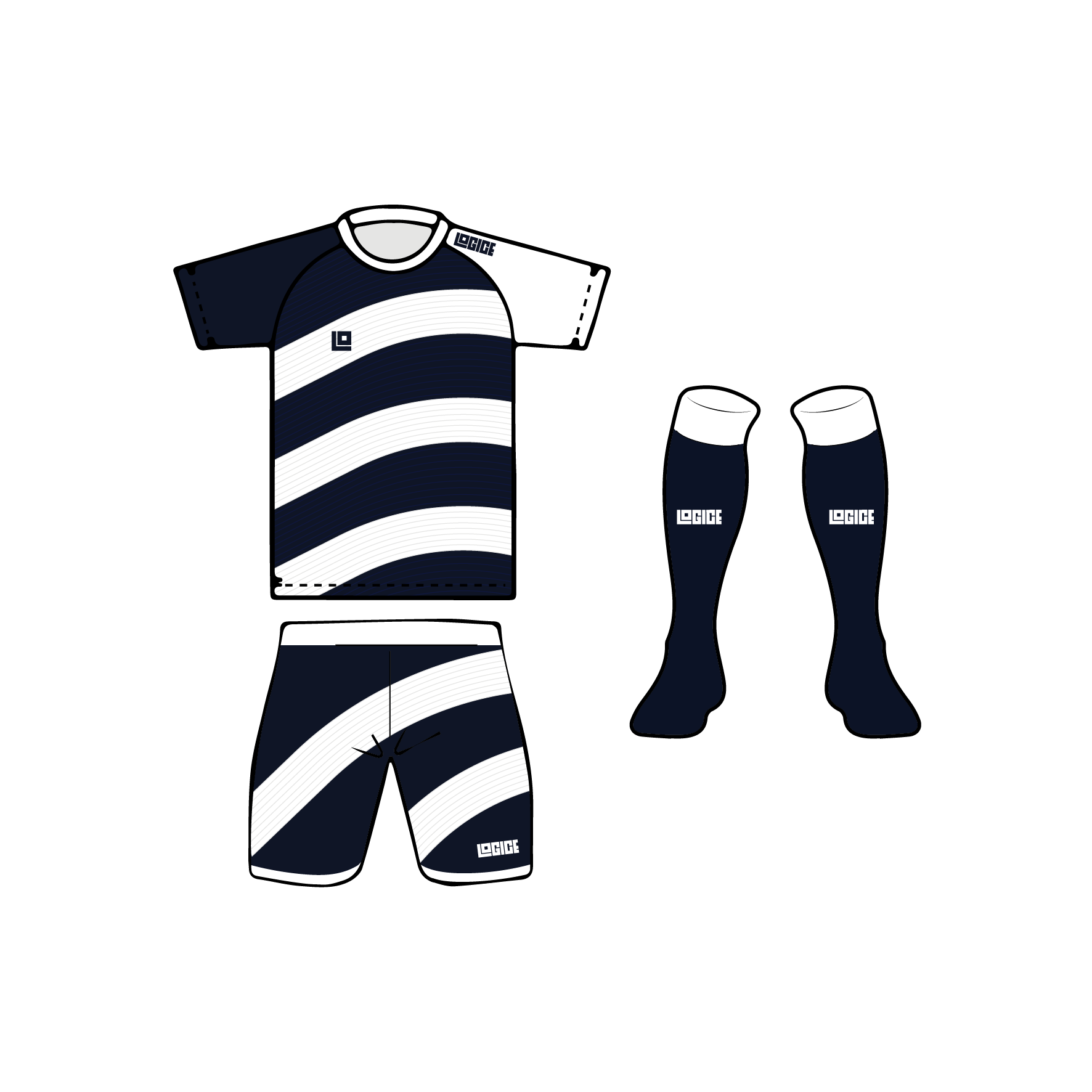 Bolt Football Round Neck Full Kit - Image 3