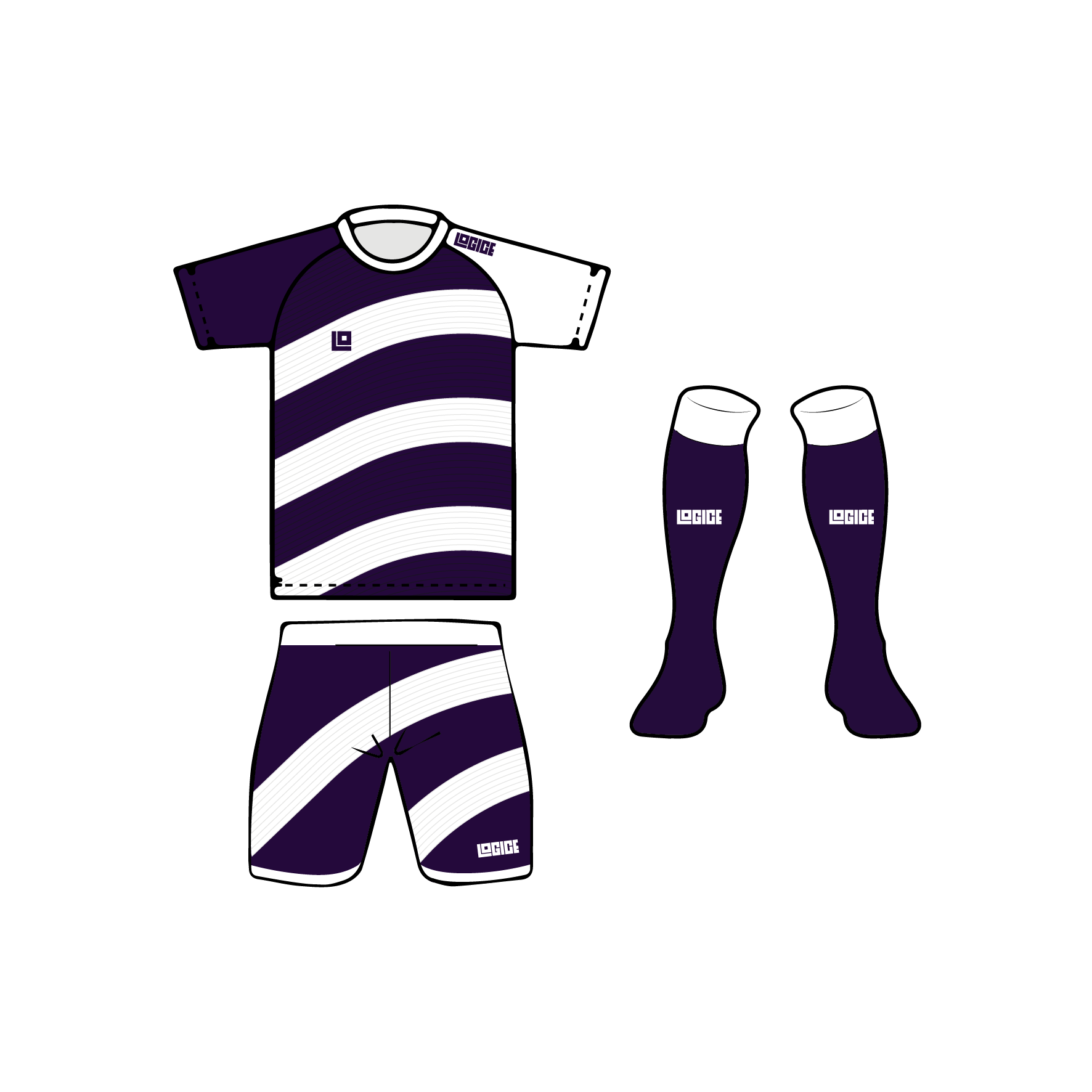 Bolt Football Round Neck Full Kit - Image 4