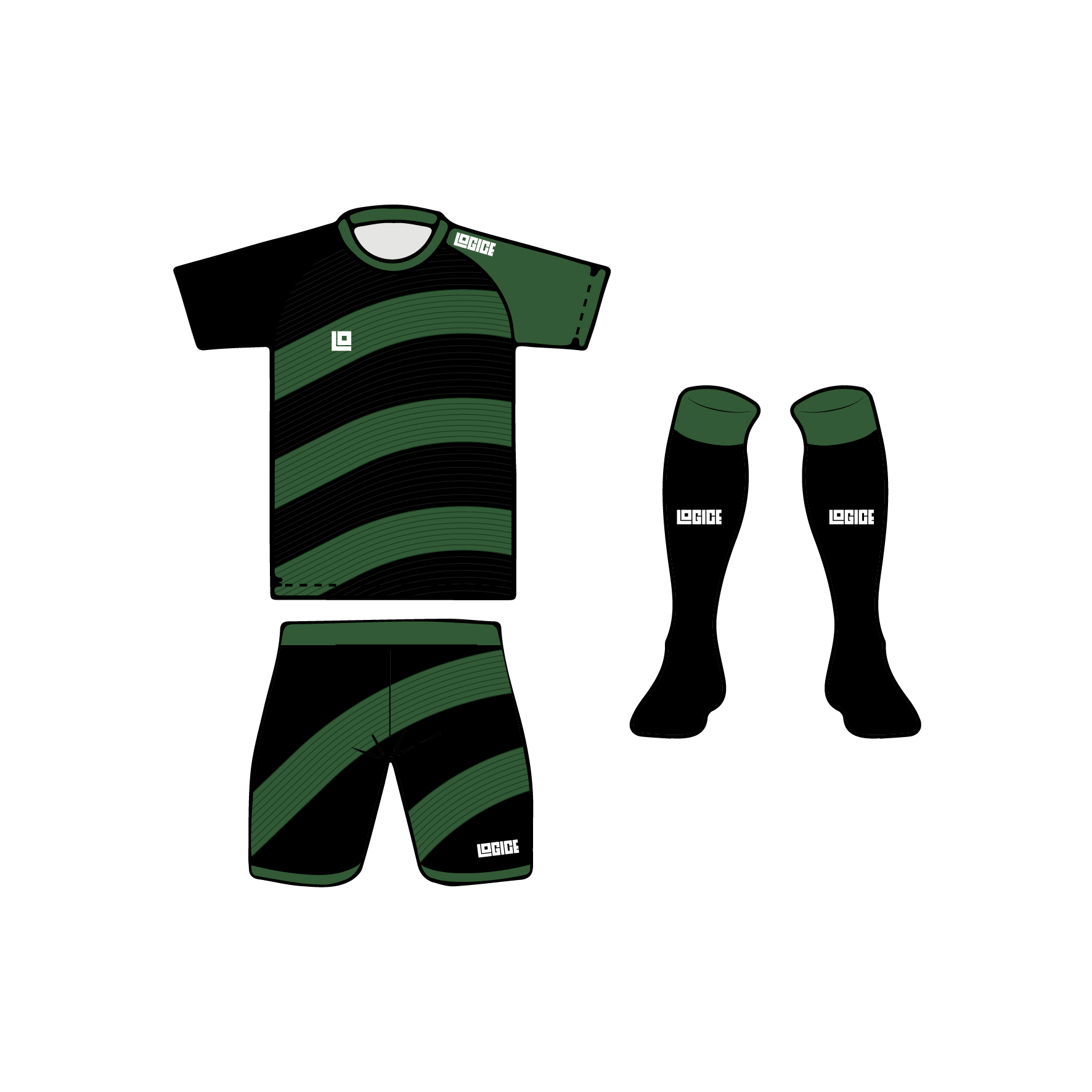 Bolt Football Round Neck Full Kit - Image 5