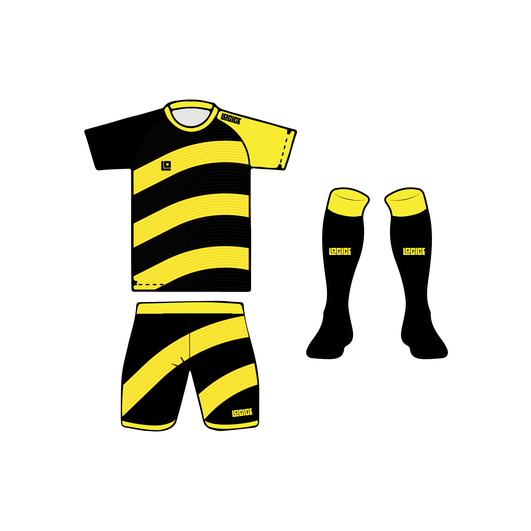 Bolt Football Round Neck Full Kit - Image 6