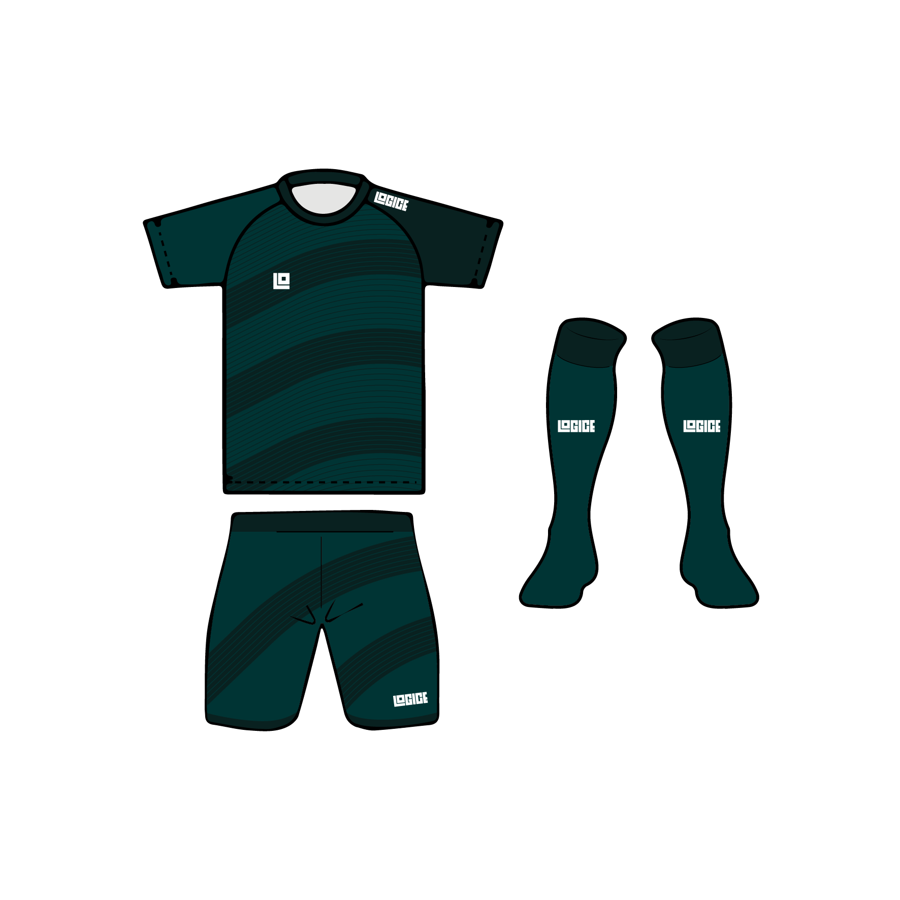 Bolt Football Round Neck Full Kit - Image 7