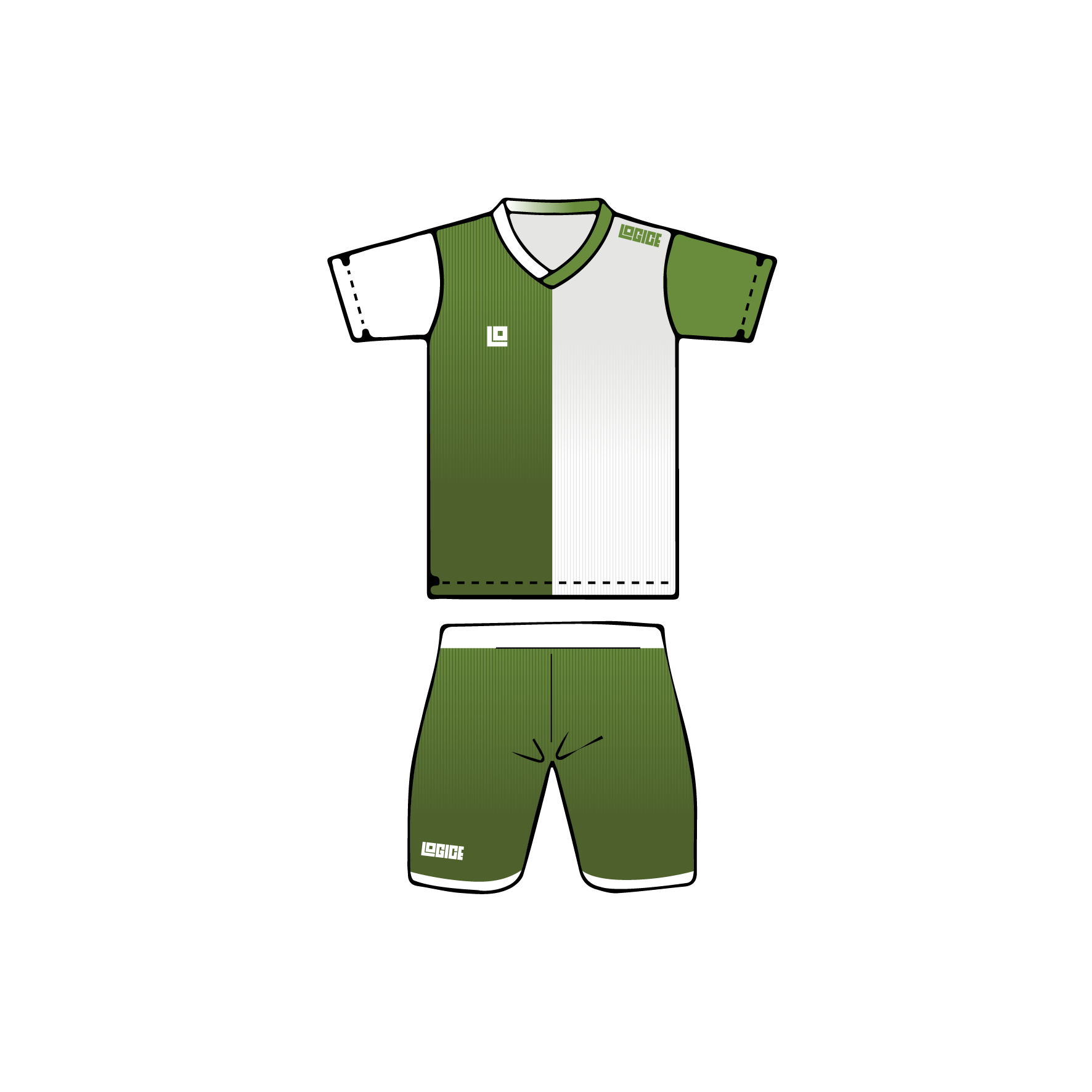 Ranger Football V-Neck Jersey and Shorts - Image 5
