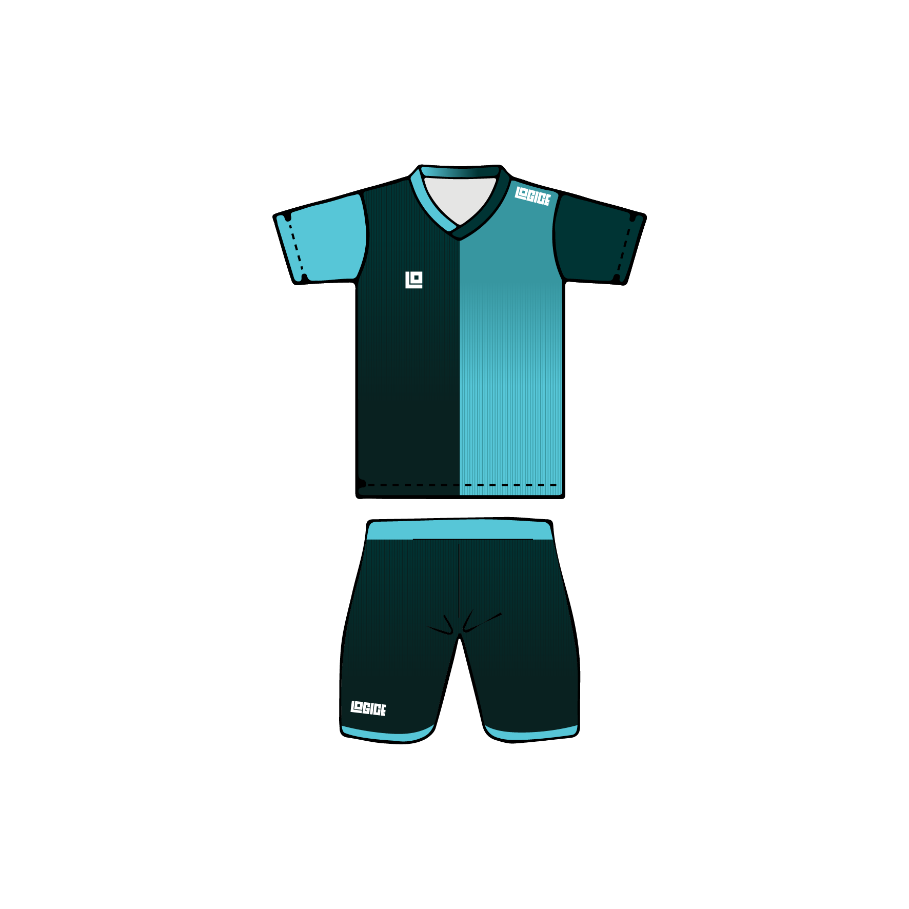Ranger Football V-Neck Jersey and Shorts - Image 7