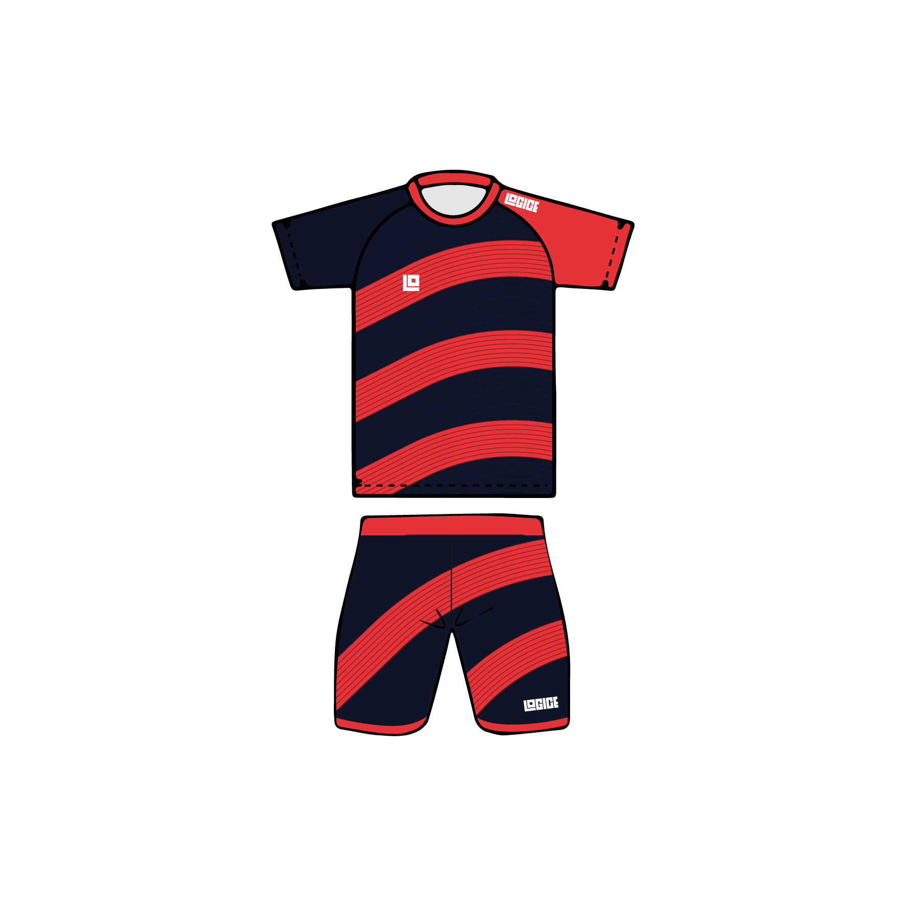 Bolt Junior Football Round Neck Jersey and Shorts - Image 2