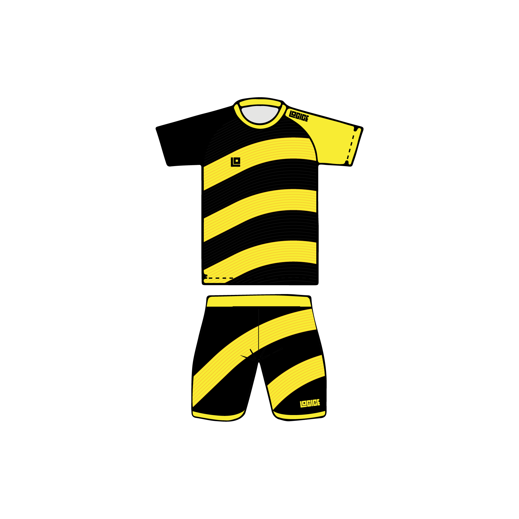 Bolt Junior Football Round Neck Jersey and Shorts - Image 6